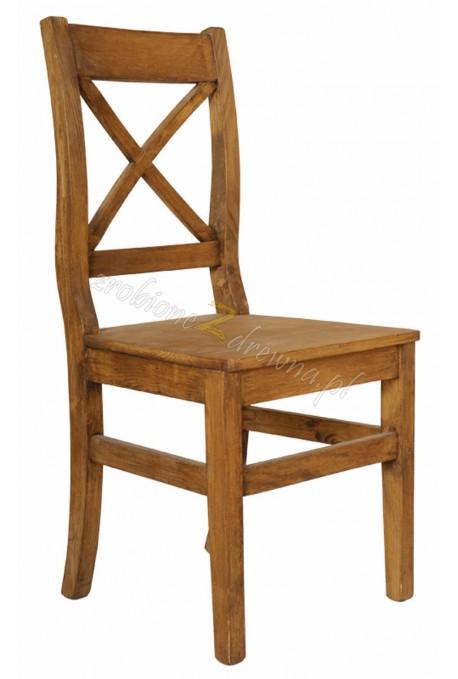 Krzesło z litego drewna Hacienda 02 w stylu retro