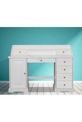 Nowoczesne biurko drewniane Parma 38 w kolorze białym