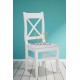 Białe krzesło drewniane Parma X 68