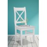 Białe krzesło drewniane Parma X 68