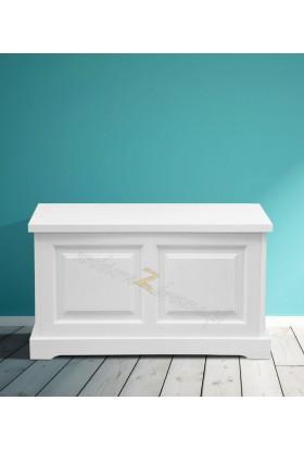Biały kufer drewniany Parma 39 w stylu nowoczesnym